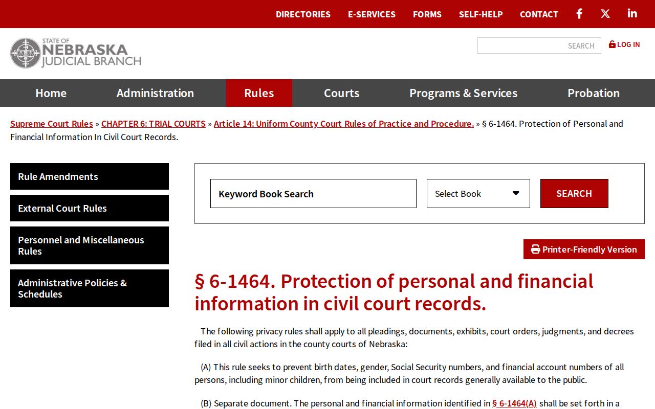 Jefferson County civil court docket civil redaction rule