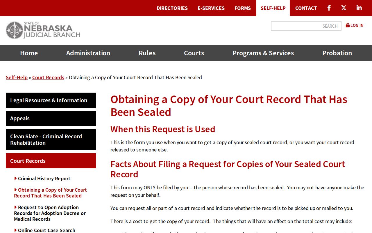Jefferson County court case records sealed-record release information