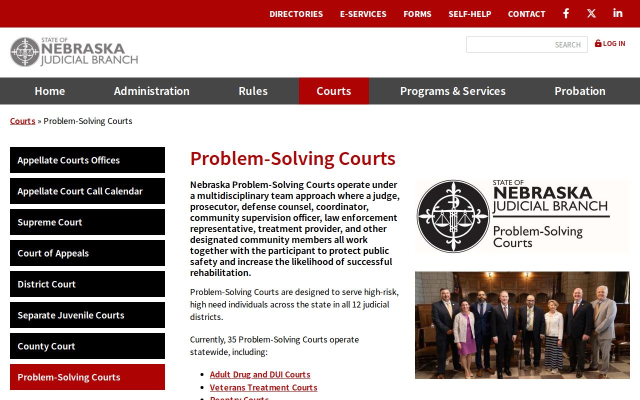 Diller court records source image of Nebraska problem-solving courts information