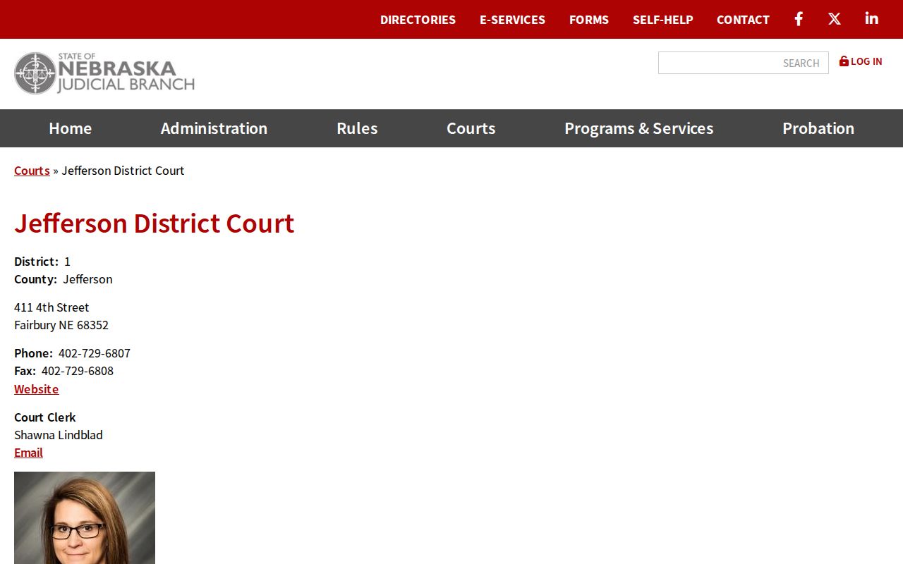 Jefferson County court docket District Court calendar and records office