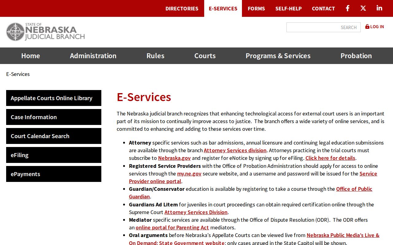 Jefferson County court docket Nebraska e-services overview