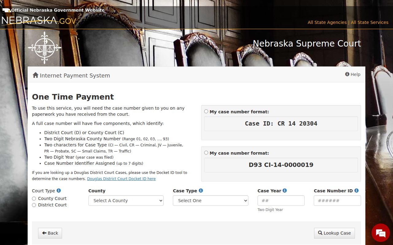 Jefferson County Traffic Court ePayment case lookup controls